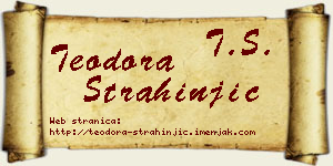 Teodora Strahinjić vizit kartica